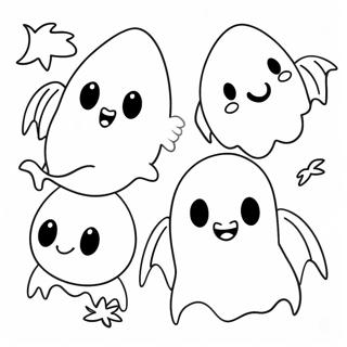 Pagina Para Colorear De Fantasmas Y Murcielagos Encantadores 108723-45603