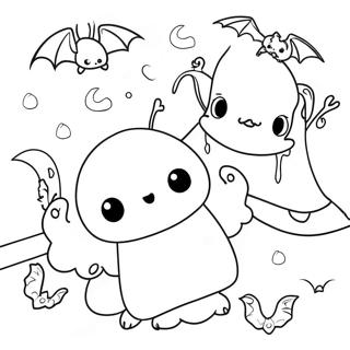 Pagina Para Colorear De Fantasmas Y Murcielagos Encantadores 108723-45604