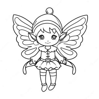 Pagina Para Colorear De Elfo Encantador Con Alas Brillantes 109134-45979