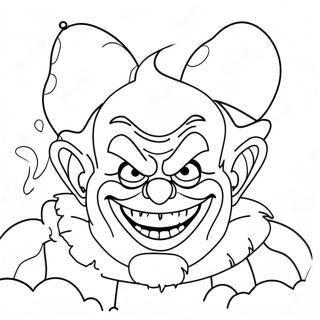 Pagina Para Colorear De Los Klowns Asesinos Espeluznantes Con Globos 109316 46124