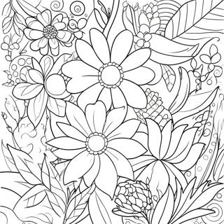 Pagina Para Colorear De Flores Terminadas 109365-46154