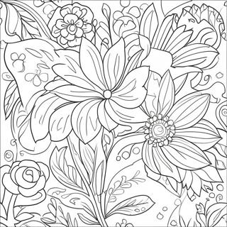 Pagina Para Colorear De Flores Terminadas 109365-46156