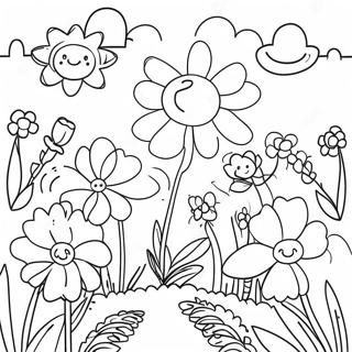 Pagina Para Colorear De Un Jardin De Flores Vibrantes 109366-46158