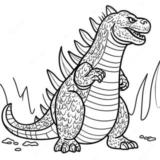 Godzilla Menos Uno Páginas Para Colorear