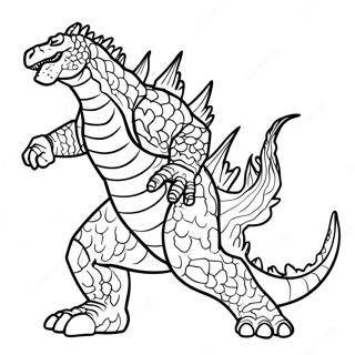 Pagina Para Colorear De Godzilla Feroz En Accion 109468-46239