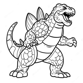Pagina Para Colorear De Godzilla Feroz En Accion 109468 46240