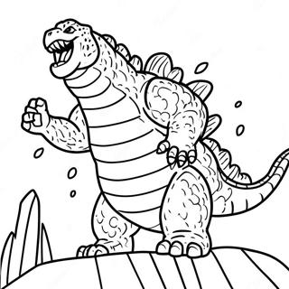 Pagina Para Colorear De Godzilla Rugiendo 109469 46243