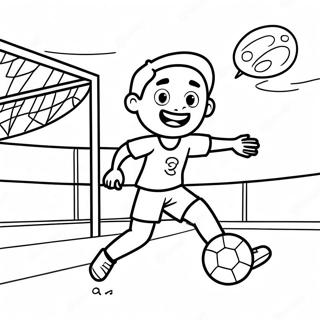 Pagina Para Colorear De Un Nino Negro Feliz Jugando Futbol 109520-46280