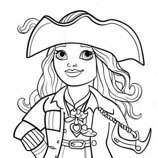 Uma Con Accesorios De Pirata Pagina Para Colorear 109597-46343