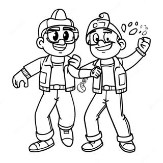 Carlos Y Jay En Accion Pagina Para Colorear 109598-46347