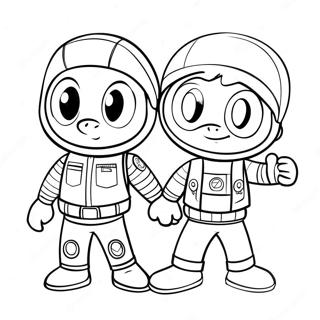 Mikey Y Jj Páginas Para Colorear