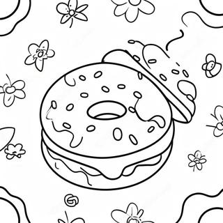 Donut Páginas Para Colorear