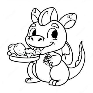 Pagina Para Colorear De Un Dragon Divertido Comiendo Tacos 109852-46537