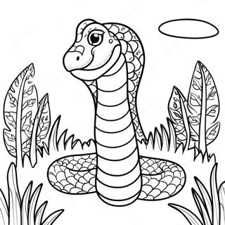 Pagina Para Colorear De La Serpiente En El Jardin 109877-46557