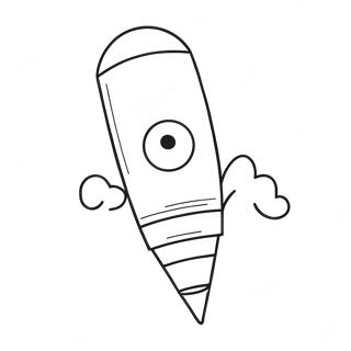 Pagina Para Colorear De Boligrafo De Dibujos Animados Lindos 110034 46681