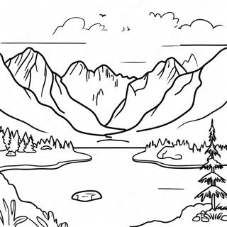 Pagina Para Colorear Del Paisaje Majestuoso De Alaska 110239 46840