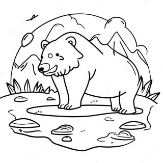 Pagina Para Colorear De La Vida Silvestre Aventurera De Alaska 110242 46852