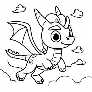 Pagina Para Colorear De Spyro Volando Por El Cielo 110291-46879