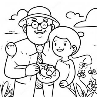 Pagina Para Colorear De Celebracion Del Dia Del Padre Feliz 110398-46969