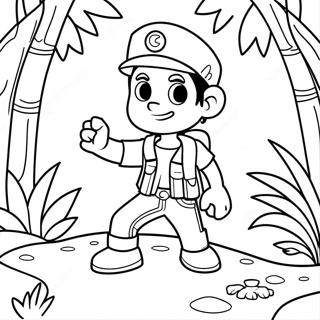 Pagina Para Colorear De Diego Explorando La Jungla 110548-47077