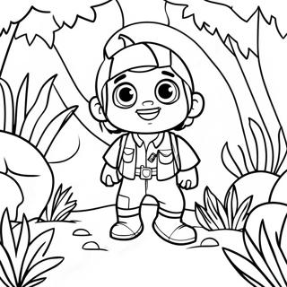 Pagina Para Colorear De Diego Explorando La Jungla 110548-47078