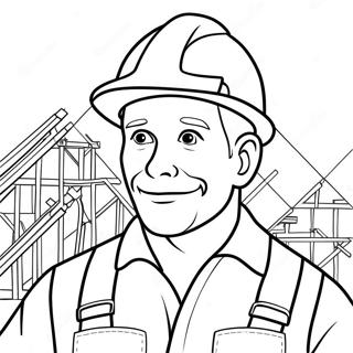 Trabajador De La Construcción Páginas Para Colorear