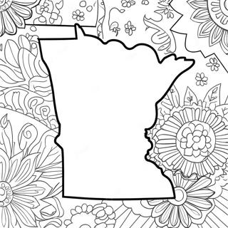 Pagina Para Colorear Del Contorno Del Estado De Minnesota 110598-47114