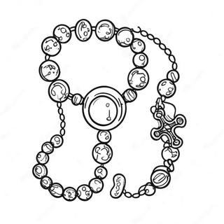 Pagina Para Colorear De Rosario Colorido Para Ninos 110628 47151