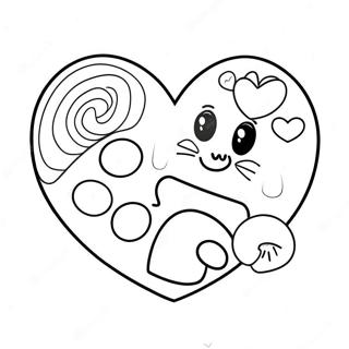 Pagina Para Colorear De Corazon De Caramelo Divertido 110704-47211