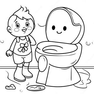 Pagina Para Colorear De Grafico Colorido De Entrenamiento Para Ir Al Bano 110727-47224