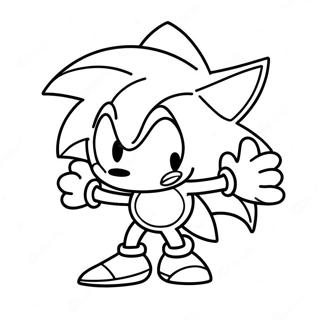 Sonic Plateado Páginas Para Colorear