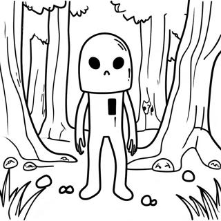 Pagina Para Colorear De Enderman Espeluznante En El Bosque 111269-47661