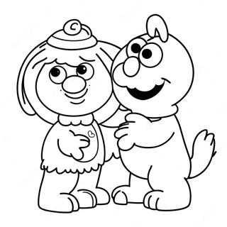 Pagina Para Colorear De Elmo Y Abby 111525-47859