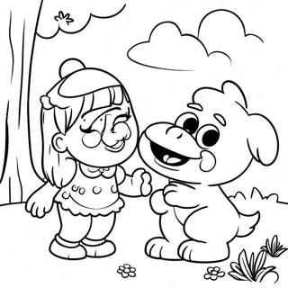 Pagina Para Colorear De Elmo Y Abby Jugando En El Parque 111526-47861