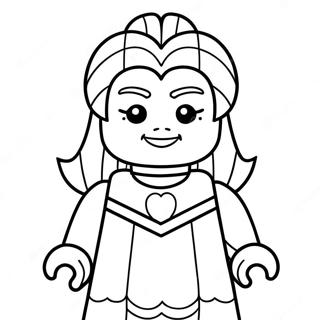 Pagina Para Colorear De La Princesa Lego Valiente 111733 48031