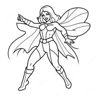 Pagina Para Colorear De Pose Dinamica De Starfire 112144 48351