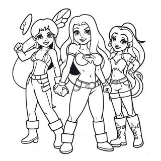 Pagina Para Colorear De Starfire Con Amigos 112145 48353