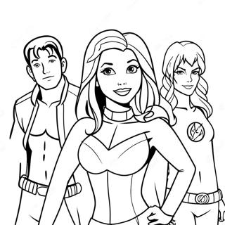 Pagina Para Colorear De Starfire Con Amigos 112145 48356