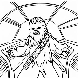 Pagina Para Colorear De Chewbacca En El Halcon Milenario 112372 48536
