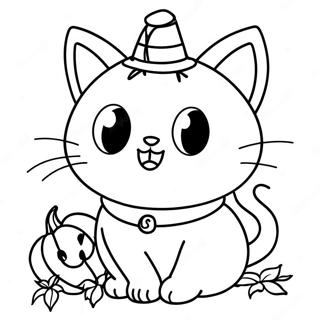 Pagina Para Colorear De Gatito De Halloween 112726-48799