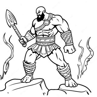 Pagina Para Colorear De Kratos Luchando Contra Monstruos 112779-48843