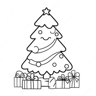 Pagina Para Colorear De Arbol De Navidad Alegre 113297 49371