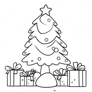 Pagina Para Colorear De Arbol De Navidad Alegre 113297 49372