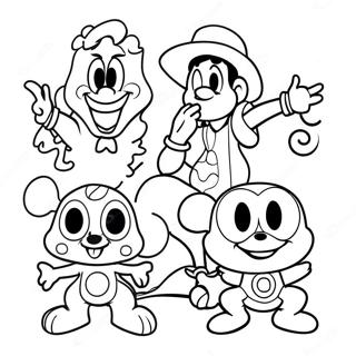 Pagina Para Colorear De Personajes Psicodelicos De Disney 113371-49421