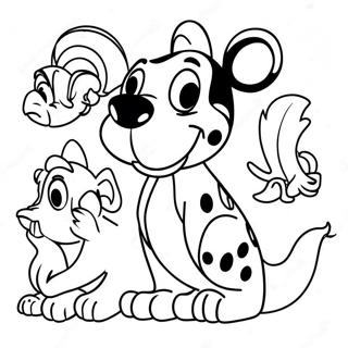 Pagina Para Colorear De Animales Coloridos De Disney 113374 49433