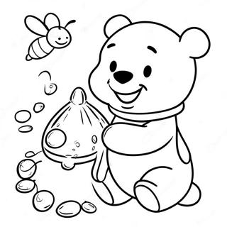 Winnie The Pooh Feliz Con Miel Pagina Para Colorear 113476 49505