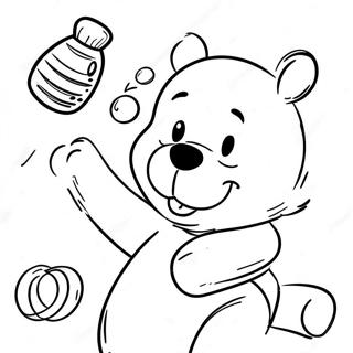 Winnie The Pooh Feliz Con Miel Pagina Para Colorear 113476 49506
