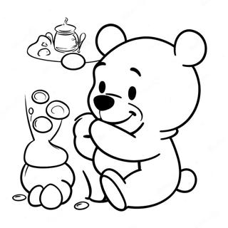 Winnie The Pooh Feliz Con Miel Pagina Para Colorear 113476 49507