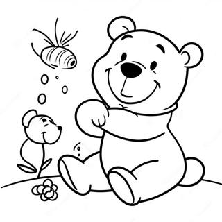 Winnie The Pooh Feliz Con Miel Pagina Para Colorear 113476 49508