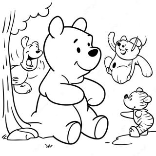 Winnie The Pooh Jugueton Y Amigos Pagina Para Colorear 113477 49509
